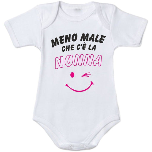 Body Neonata Personalizzato "Menomale che c'è la nonna" - Spio Kids