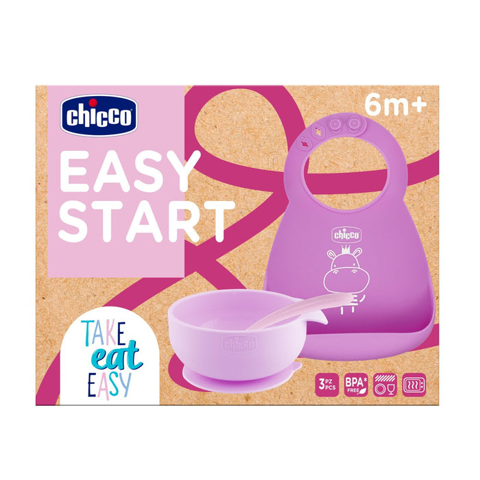 Set pappa Easy Start in silicone per lo svezzamento, Chicco