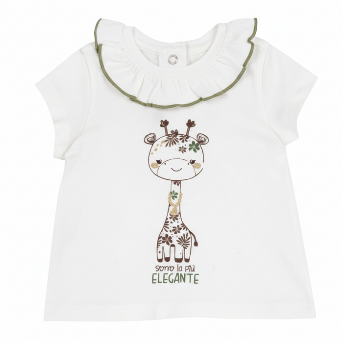 T-Shirt Neonato Con Giraffa
