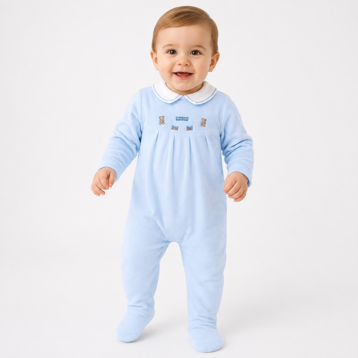 Tutina Neonato con Colletto e Ricamo Orsetti NM.102498
