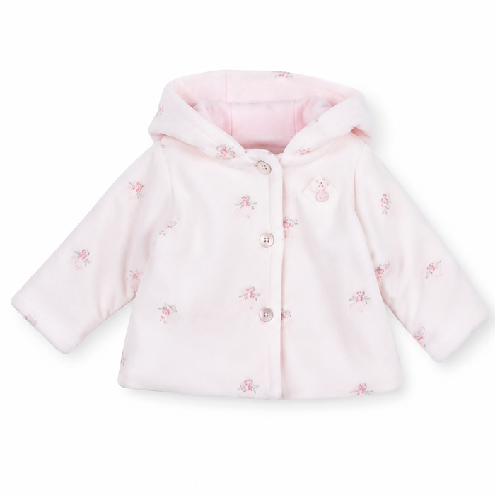Giacca Neonata con Cappuccio a Fantasia Floreale NF.102685