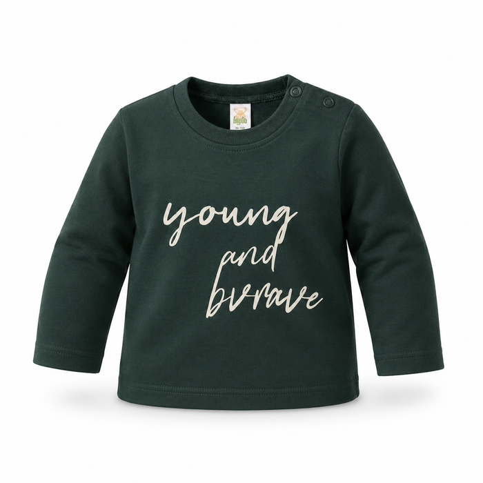 Maglia Neonato Con Scritta Young And Brave LU2510