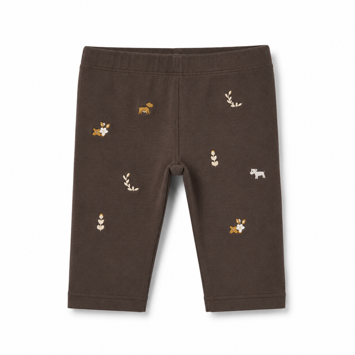 Pantalone Leggings Neonato Con Ricami Animaletti NM.102595