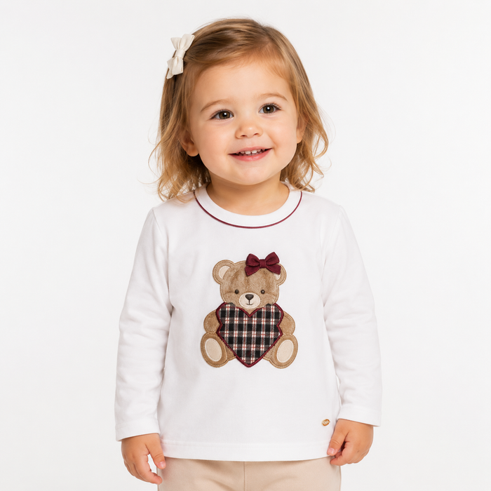 Maglia Neonata Con Ricamo Orsetta  NF.102722
