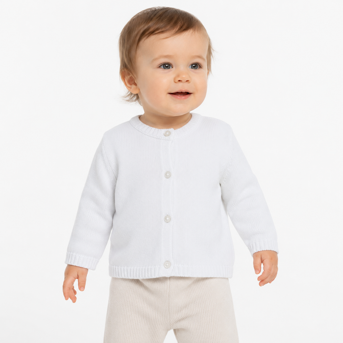 Cardigan Neonato In Maglia Bianca NA.100890