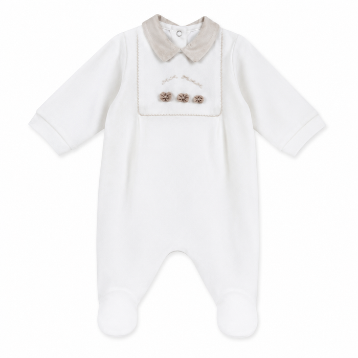 Tutina Neonato Con Colletto E Fiori NM.102352