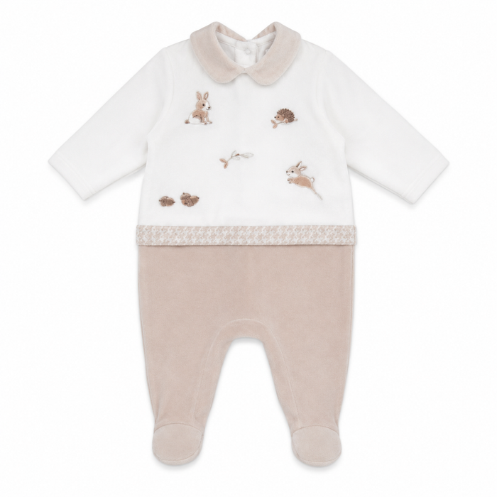 Tutina Neonato In Ciniglia Animaletti Bosco NM.102355
