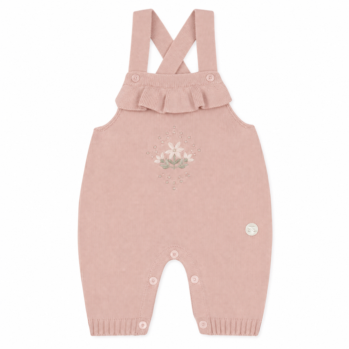 Salopette Neonato In Maglia Con Ricamo Floreale NF.102718
