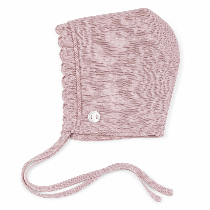 Cuffietta Neonato In Maglia Con Bordi Smerlati NF.102735