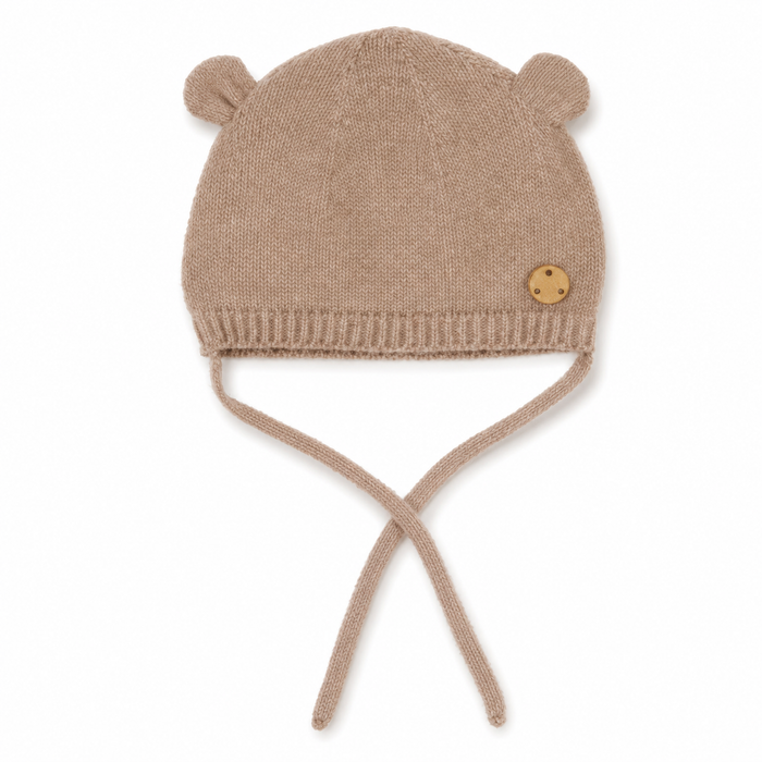 Cappellino Neonato In Maglia Con Orecchiette NA.102738
