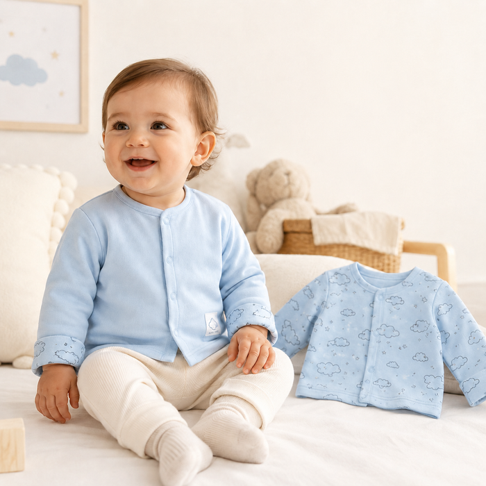 Giacchina Neonato Reversibile In Cotone NM.103230