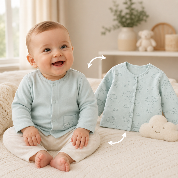 Giacchina Neonato Reversibile In Cotone NM.103230