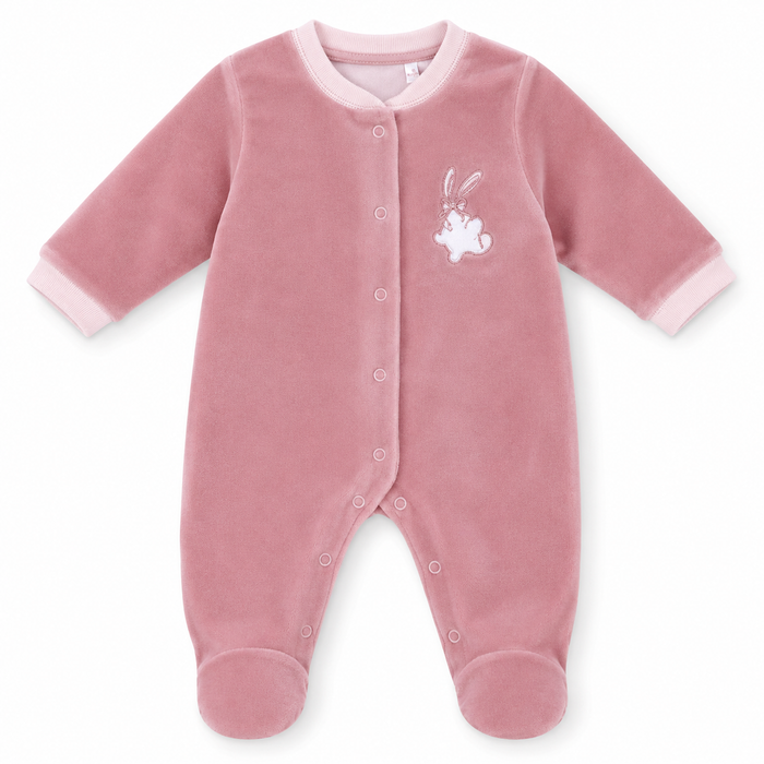 Tutina Neonato In Ciniglia Con Ricamo Animaletti NA.103234