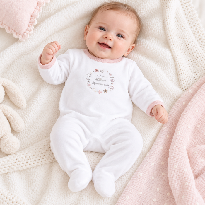 Tutina Neonato Con Ricamo NF.103236