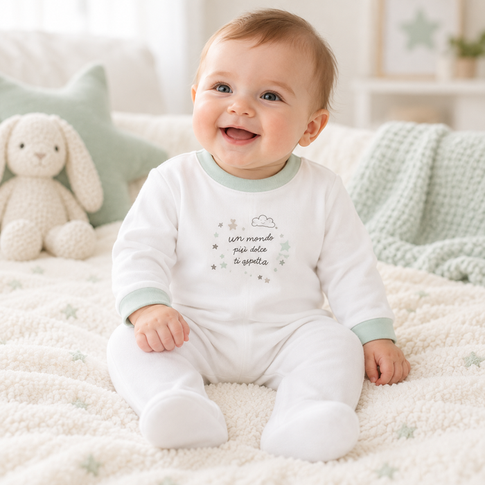Tutina Neonato Con Ricamo NF.103236