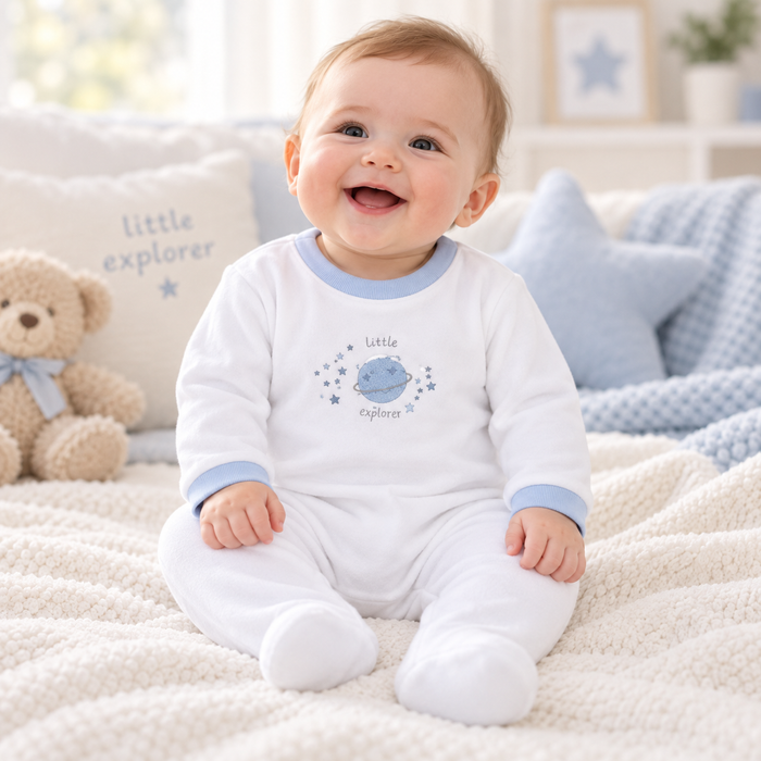 Tutina Neonato Con Ricamo NF.103236