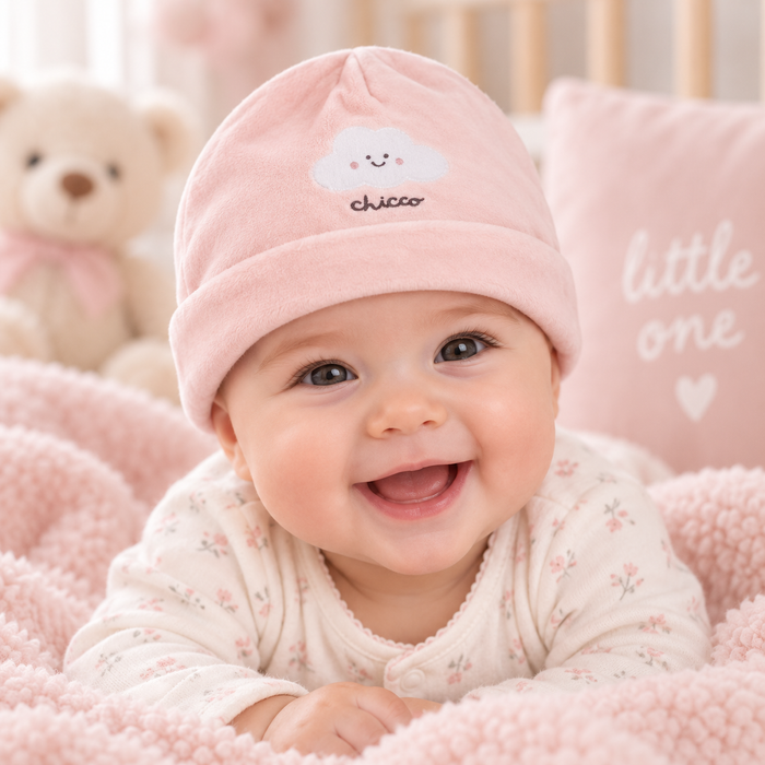 Cappellino Neonato Con Ricamo NF.103237