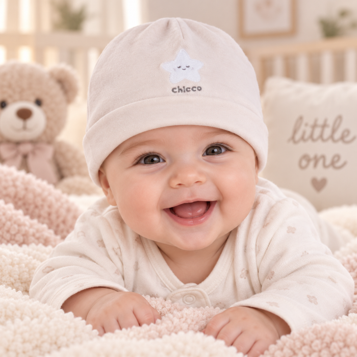 Cappellino Neonato Con Ricamo NF.103237