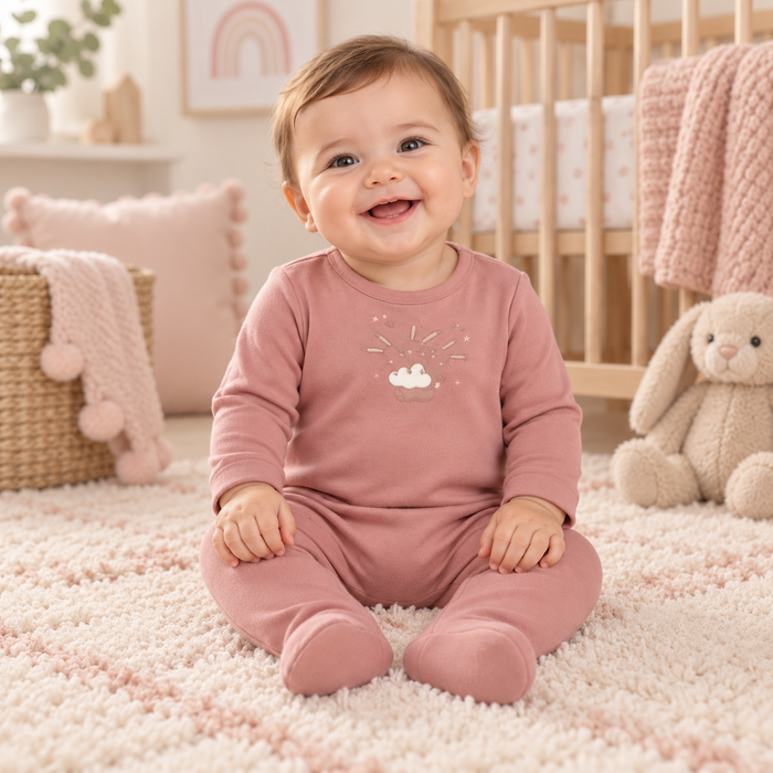 Tutina Neonato Con Ricamo NF.103239