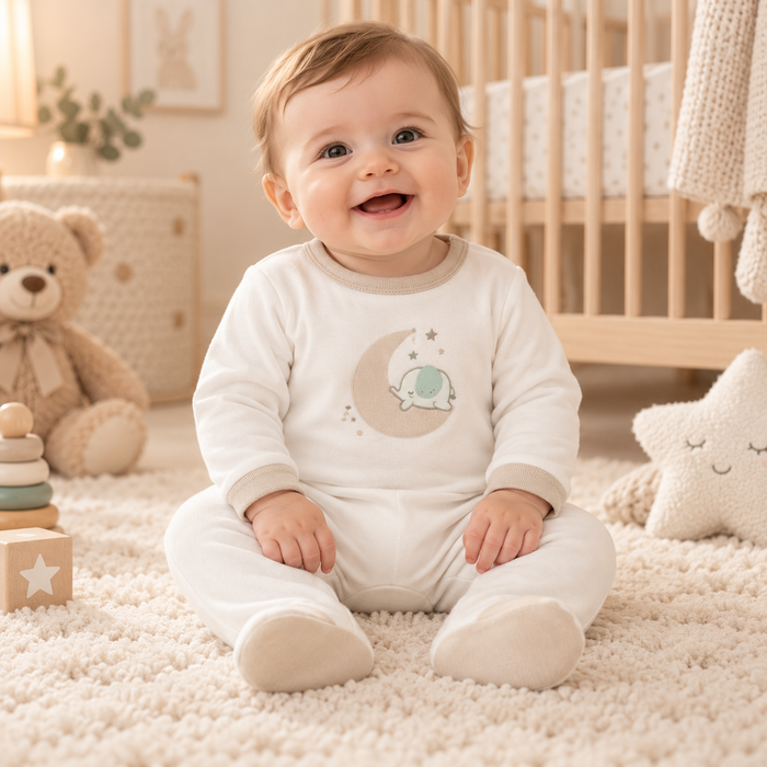 Tutina Neonato Con Ricamo NF.103239