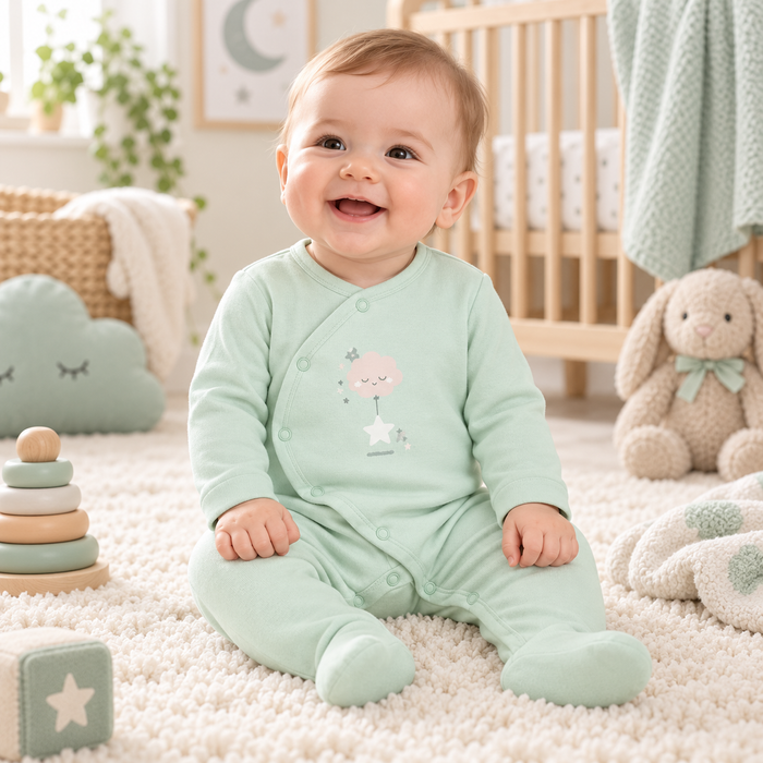 Tutina Neonato Con Ricamo NF.103240