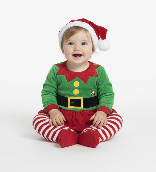 Tutina Neonato Natale Elfo