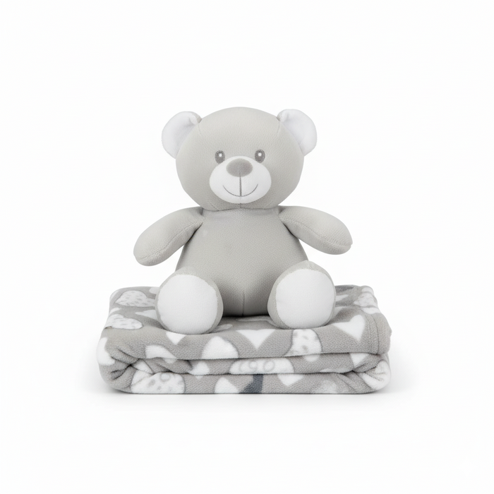 Coperta + Pupazzo Culla Grigio Batuffolini