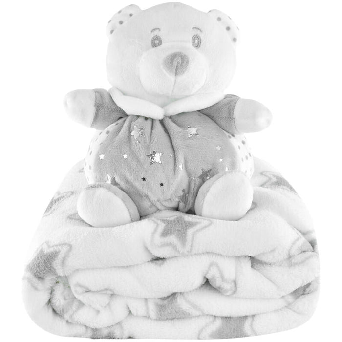 Coperta + Pupazzo Culla Grigio Batuffolini
