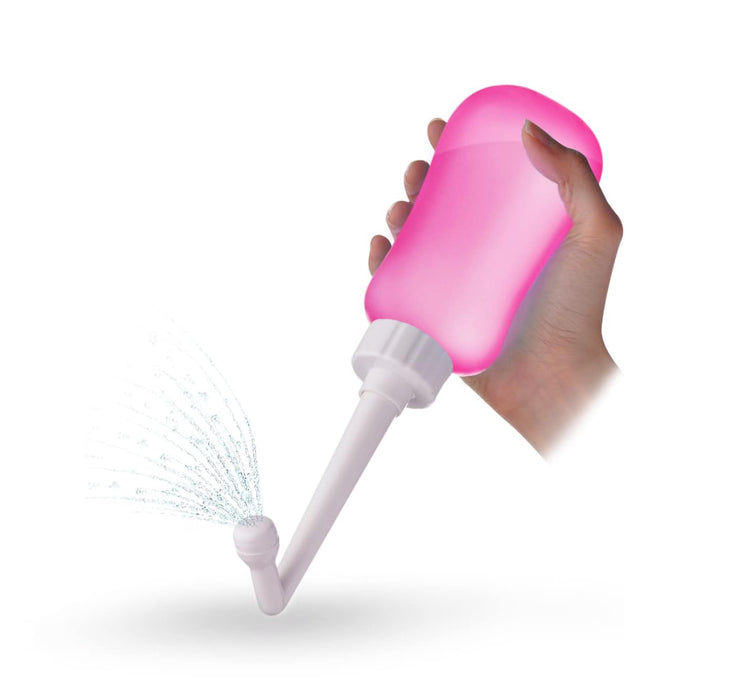 Bidet Portatile Cynpel - Bottiglia Perianale 350 Ml, Per Viaggi, Ospedale, Post Parto, Con Borsa Rosa - Foto 8