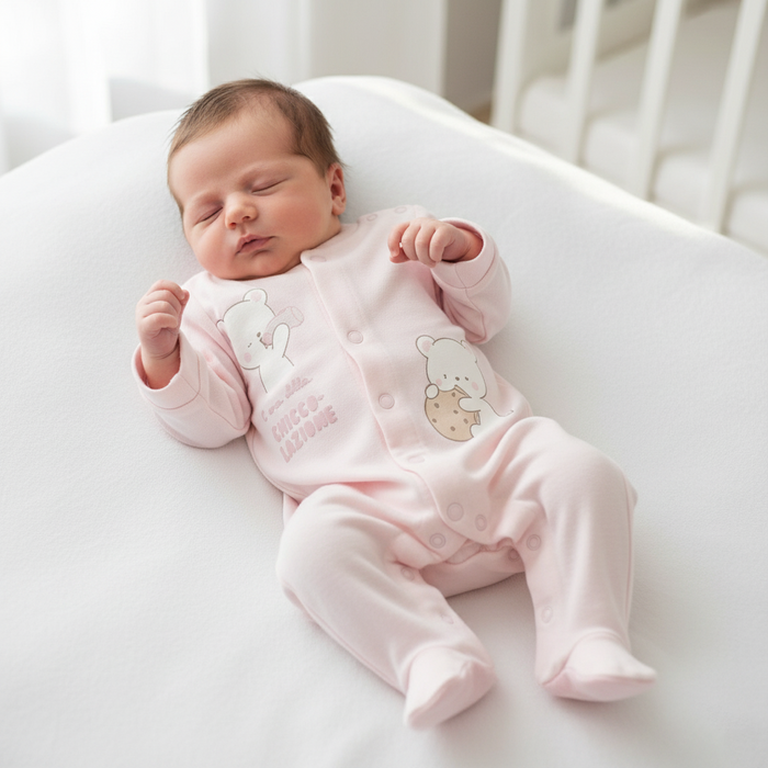 Tutina Neonato Rosa Chicco con Orsetti