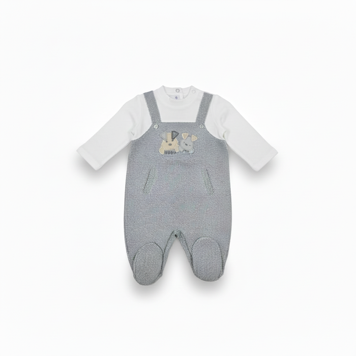 Tutina Neonato Con Ricamo cagnolino