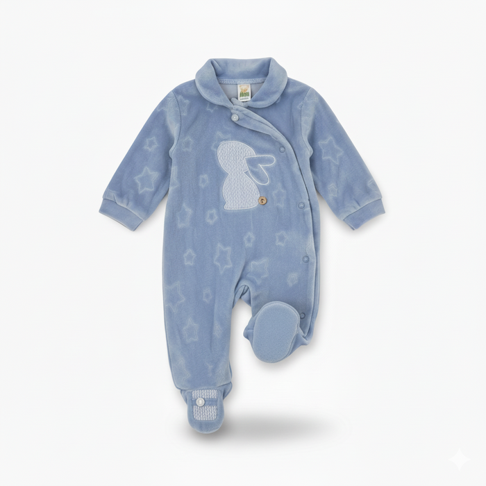 Tutina Neonato Con Ricamo Coniglio