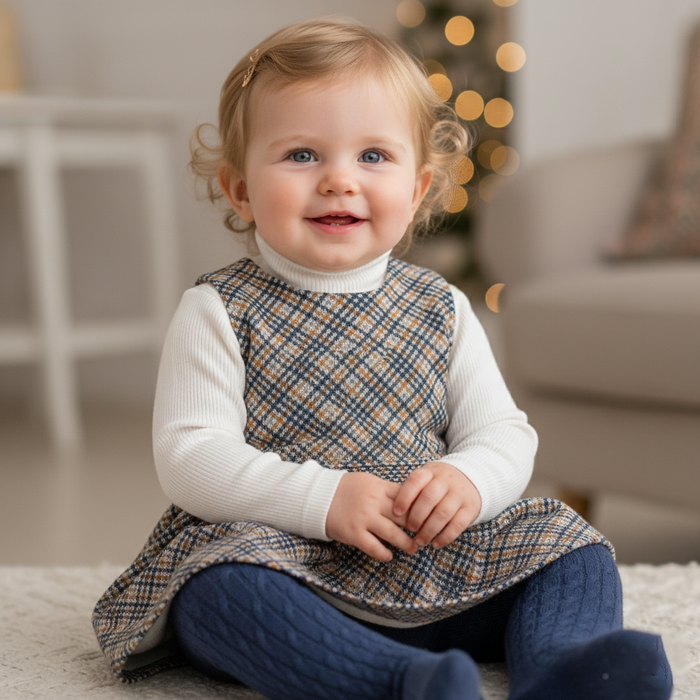 Abito Invernale A Quadri Bambina