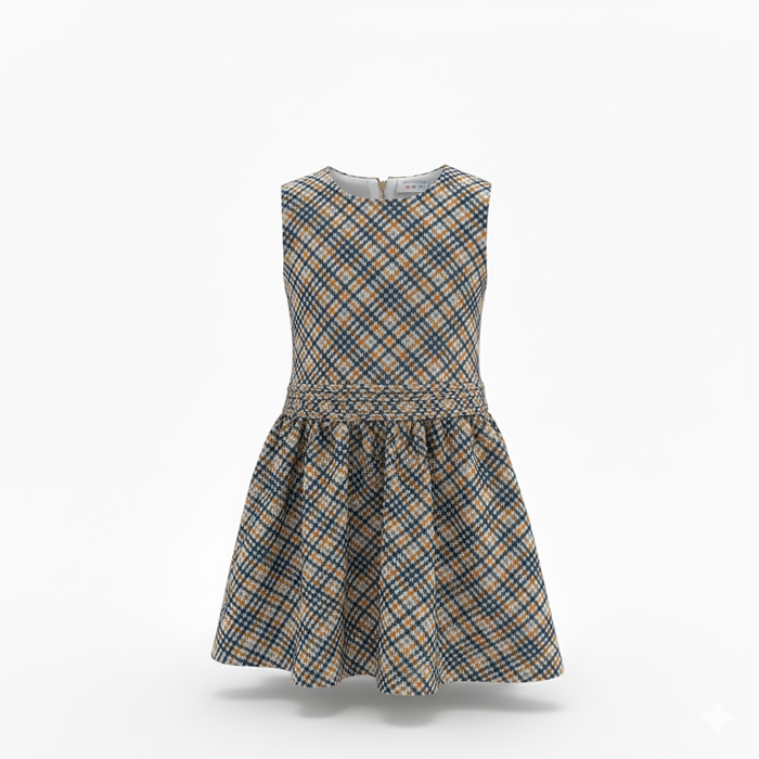 Abito Invernale A Quadri Bambina