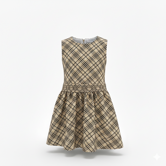 Abito Invernale A Quadri Bambina