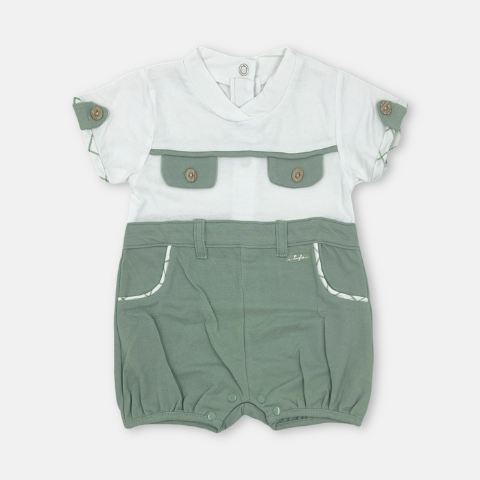 Pagliaccetto in Cotone Stampato a Vela Luglio Verde/Menta