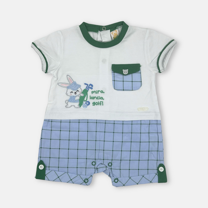 Pagliaccetto in Cotone a Strisce Cielo Luglio