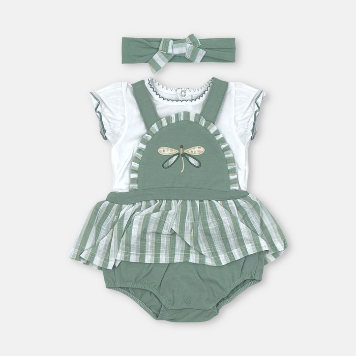 Salopette in Cotone Maglia e Fascia Luglio Verde Menta