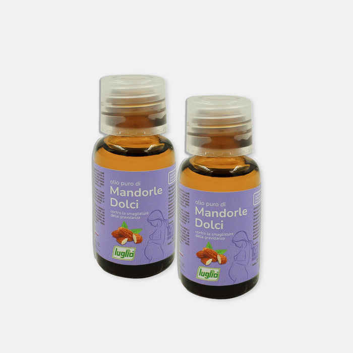 Set da 2 Olio Puro Di mandorle Dolci Formato Viaggio, Luglio