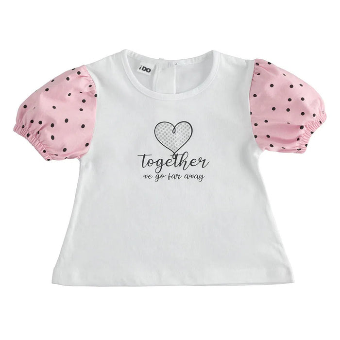 T-shirt in Cotone con Manica a Pois, I-Do freeshipping - Spio Kids