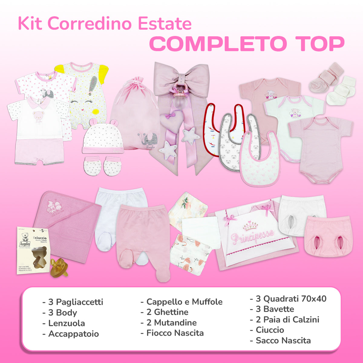 Set Cura Neonato, Kit per La Cura Del Bambino Neonati Kit Con