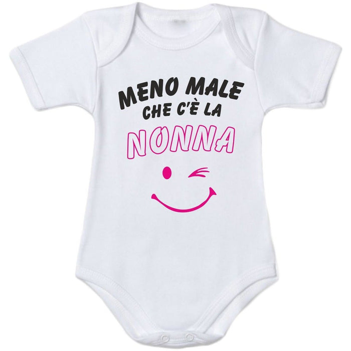 Body Neonata Personalizzato "Menomale che c'è la nonna" - Spio Kids