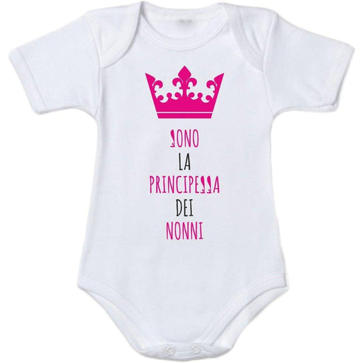 Body Neonata Personalizzato "Sono la principessa dei nonni" - Spio Kids