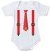 Body Neonato in Caldo Cotone Personalizzato bretella e cravatta natalizie - Spio Kids
