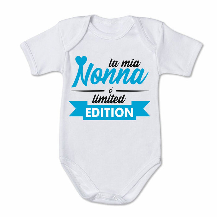 Body Neonato, Personalizzato "La mia nonna è limited edition" Luglio - Spio Kids