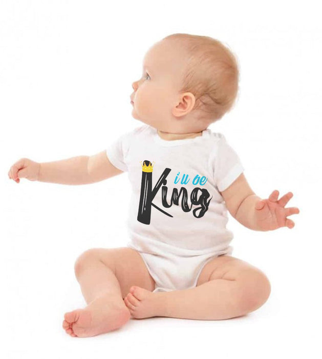 Body Neonato,Personalizzato "King" Luglio - Spio Kids