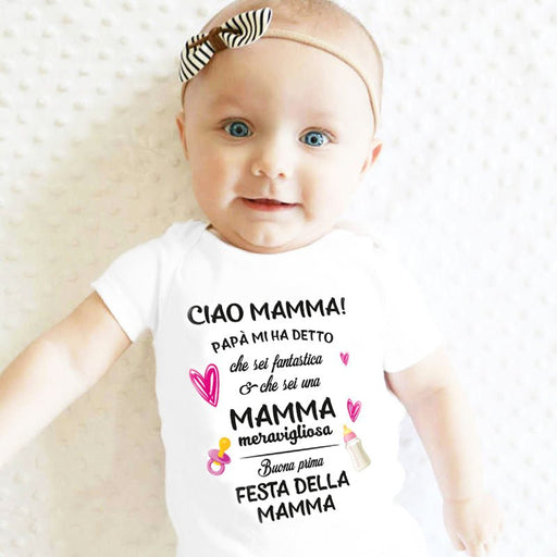 Body neonata/o Prima festa da Mamma personalizzato