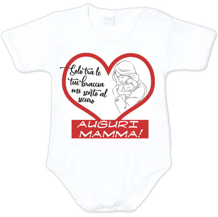 Regalo festa della mamma - body 12 mesi con scatola cuore