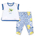 Completino Neonata T-Shirt con Leggings Azzurro Con Limoni Luglio - Spio Kids