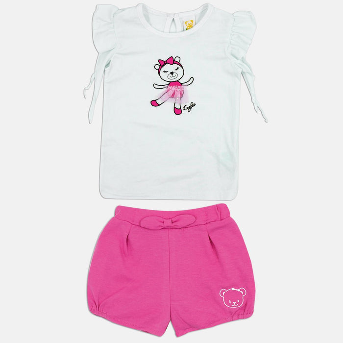 Completo Ballerina T-shirt E Pantaloncino Bimba, Luglio - Spio Kids